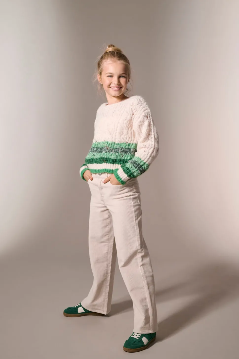 KOGHOPE Wide Leg Fit Corduroy Pantalon