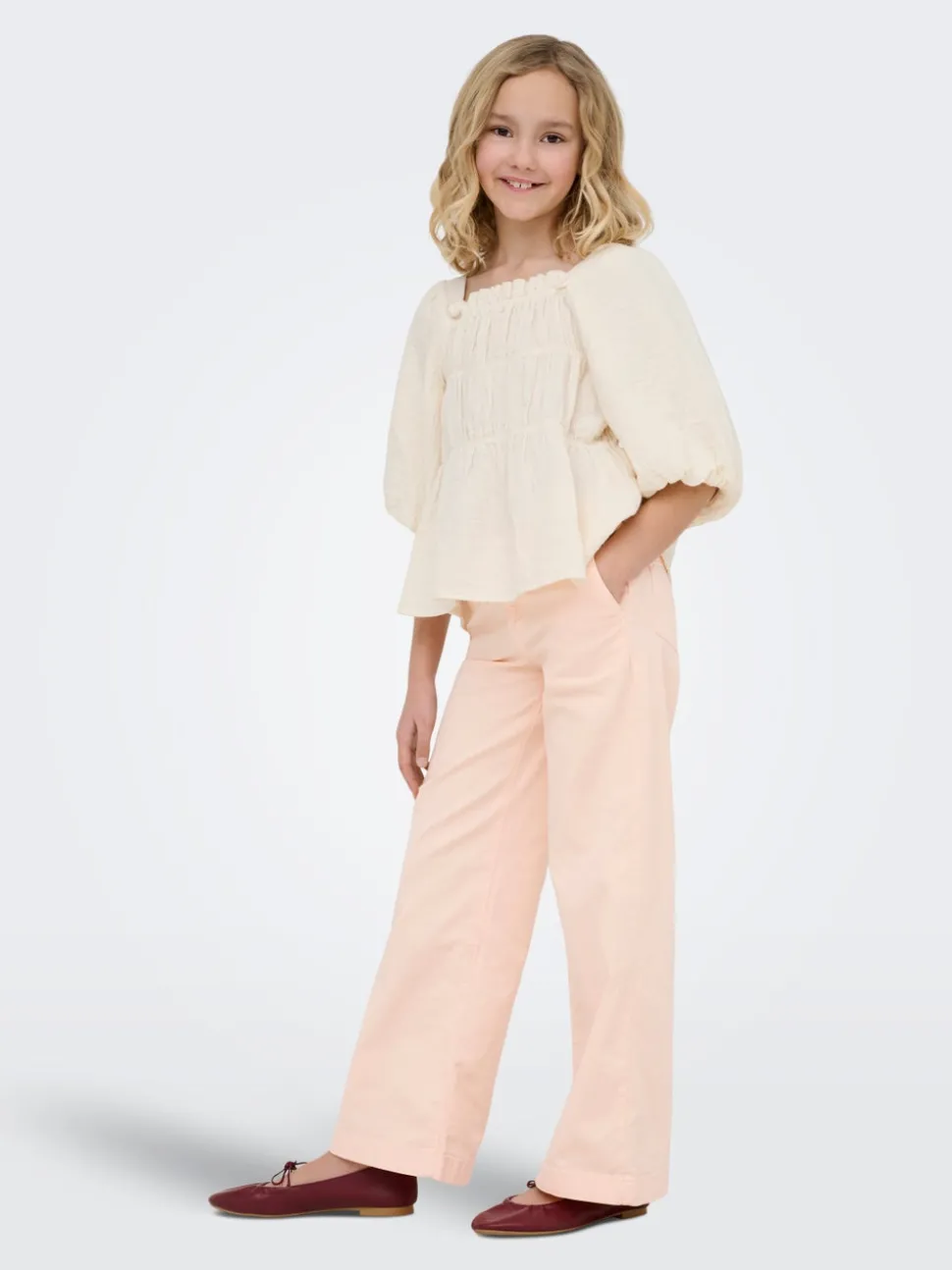 KOGNEW Pantalon à jambe large