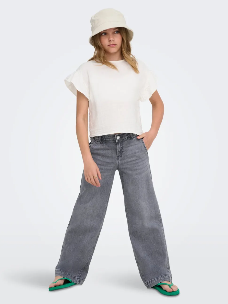 KOGNEW Taille moyenne Wide Leg Fit Jeans