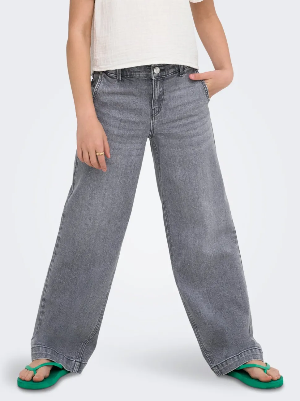 KOGNEW Taille moyenne Wide Leg Fit Jeans