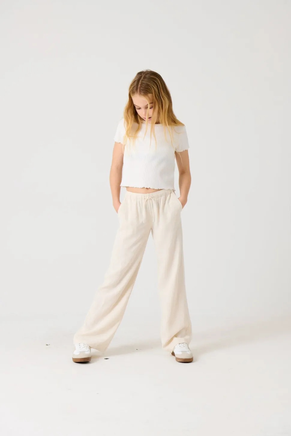 KOGSIESTA Straight Fit Lin Pantalon