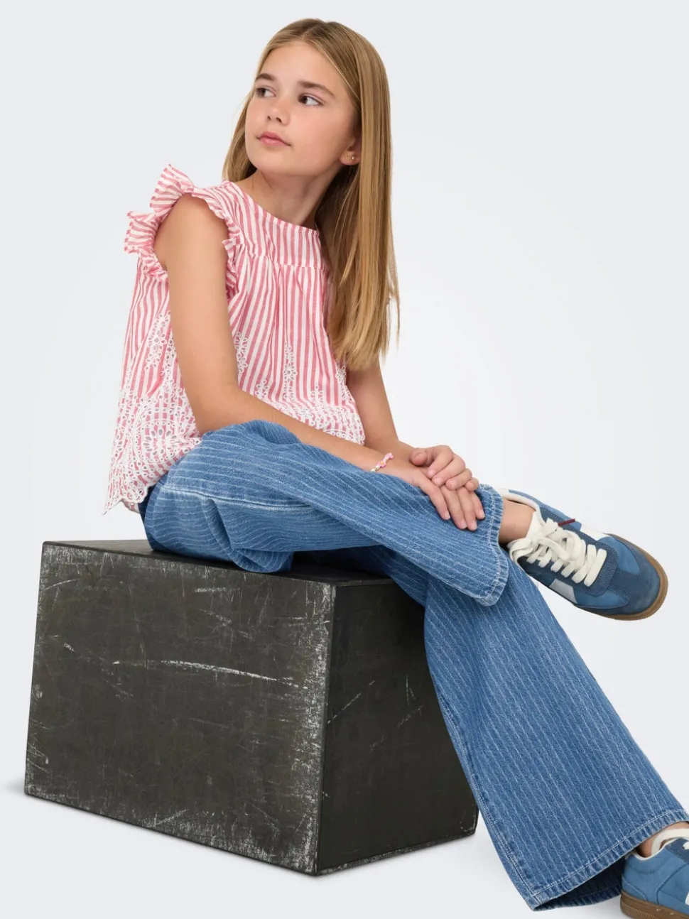 KOGYASMIN Taille moyenne Wide Leg Fit Jeans