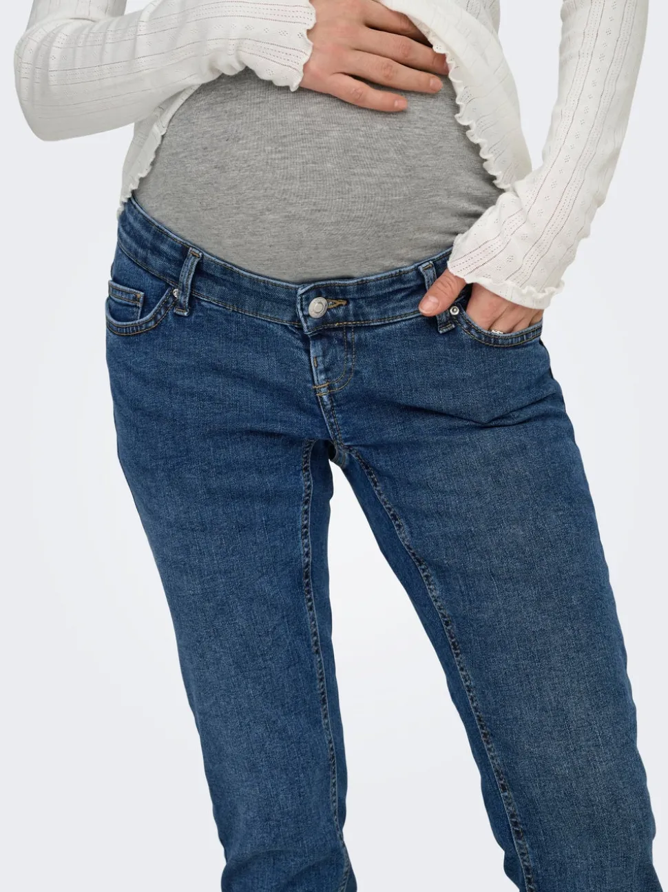 OLMBLUSH Taille moyenne Skinny Fit Longueur cheville Jeans