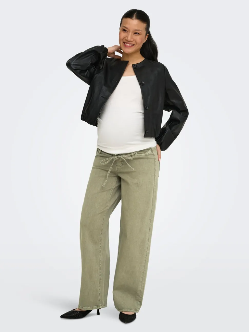 OLMGIANNA Taille moyenne Straight Fit Jeans