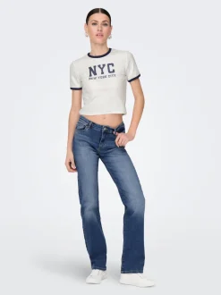 ONLALICIA Taille moyenne Straight Fit Jeans