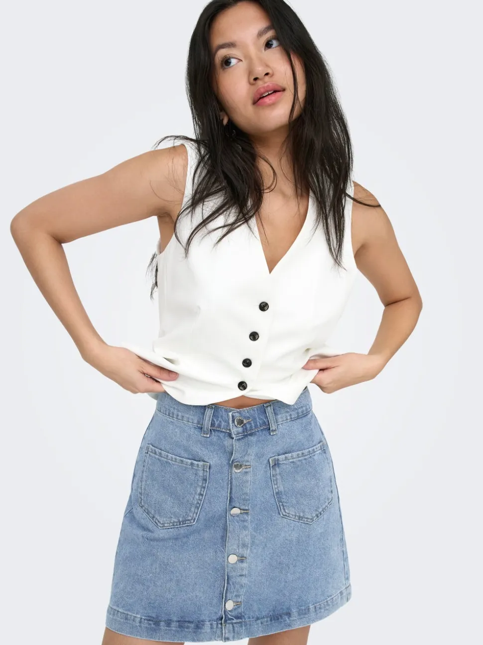 ONLAMAZING Jean Jupe en denim Jupe courte