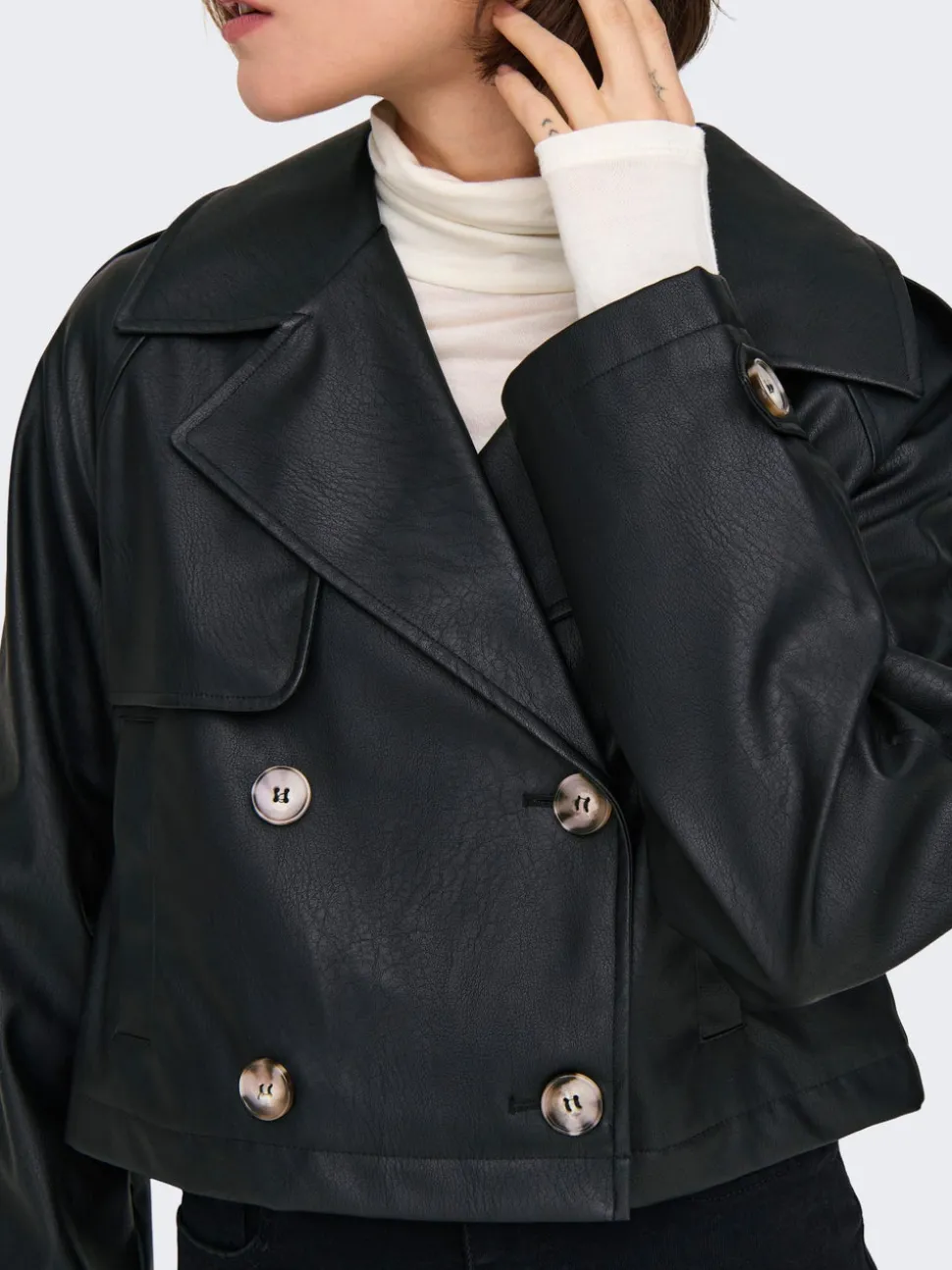 ONLAMIA Veste en cuir synthétique