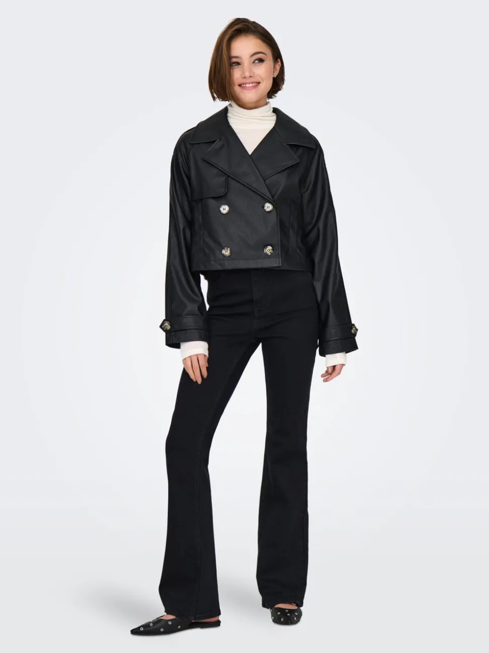 ONLAMIA Veste en cuir synthétique