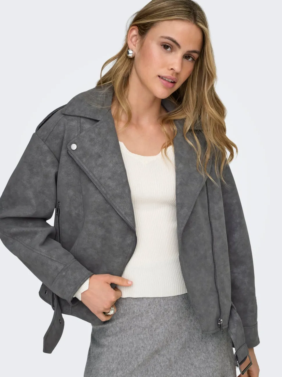 ONLAVA Veste en cuir synthétique