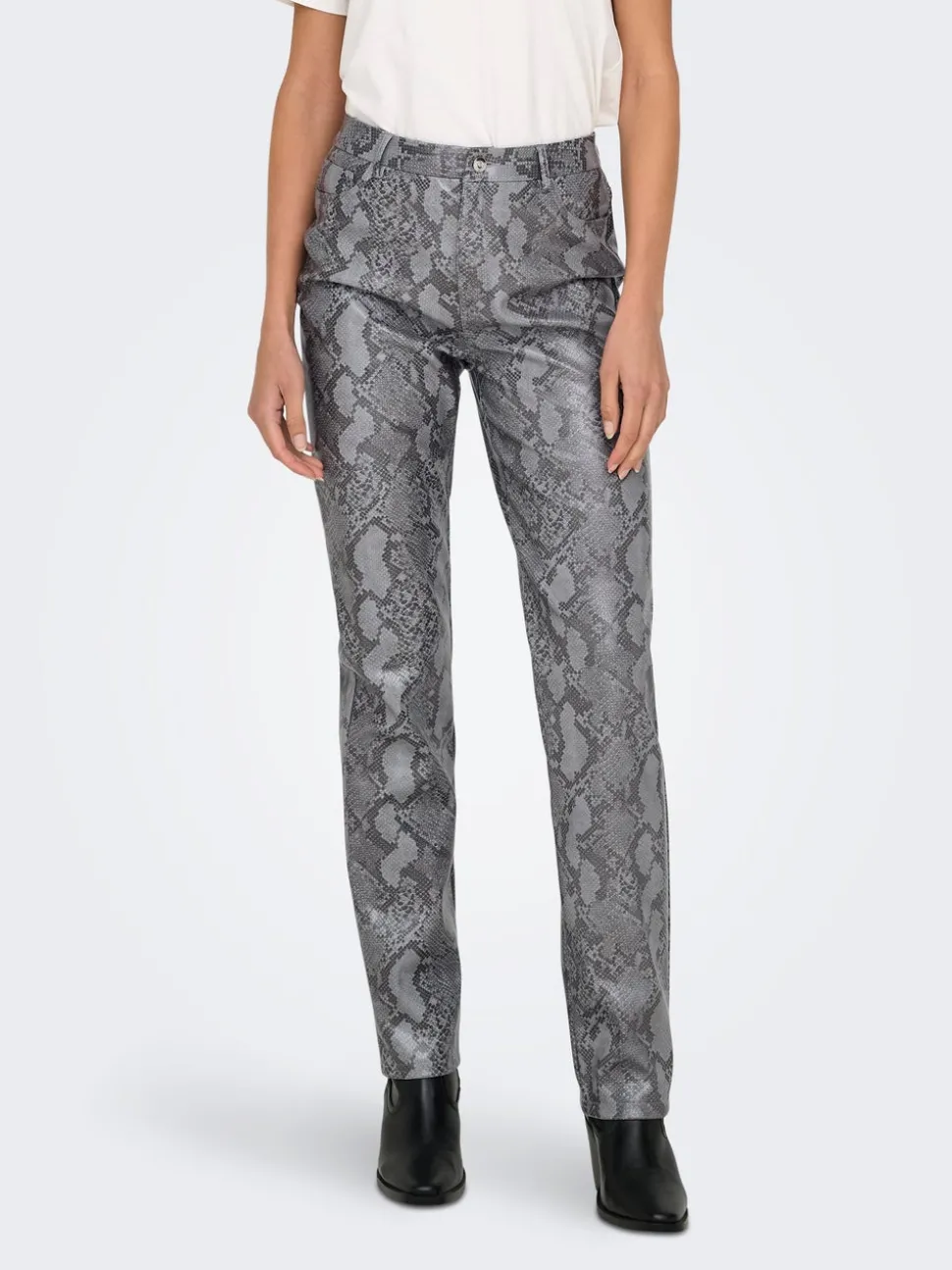 ONLAZULA Straight Fit Pantalon en cuir synthétique