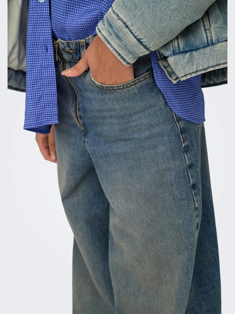 ONLBAXTER Taille moyenne Wide Leg Fit Jeans