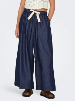 ONLBEA Taille haute Wide Leg Fit Longueur cheville Jeans