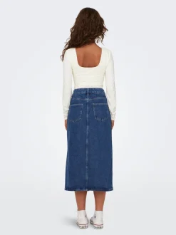 ONLBIANCA Jean Jupe en denim Jupe midi