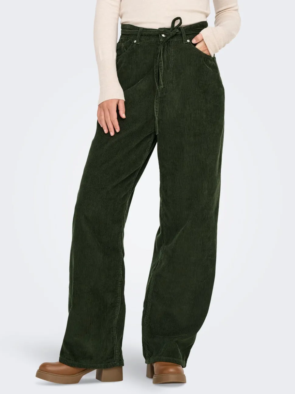 ONLBLEECKER Baggy Fit Pantalon à jambe large
