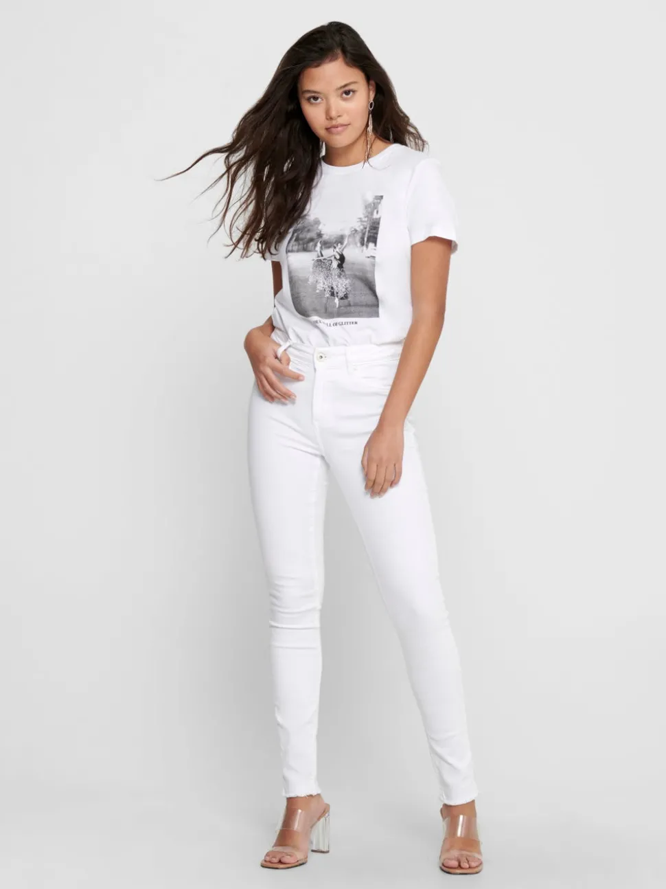 ONLBLUSH Taille moyenne Skinny Fit Longueur cheville Jeans