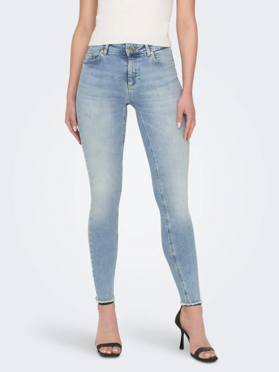 ONLBLUSH Taille moyenne Skinny Fit Longueur cheville Jeans