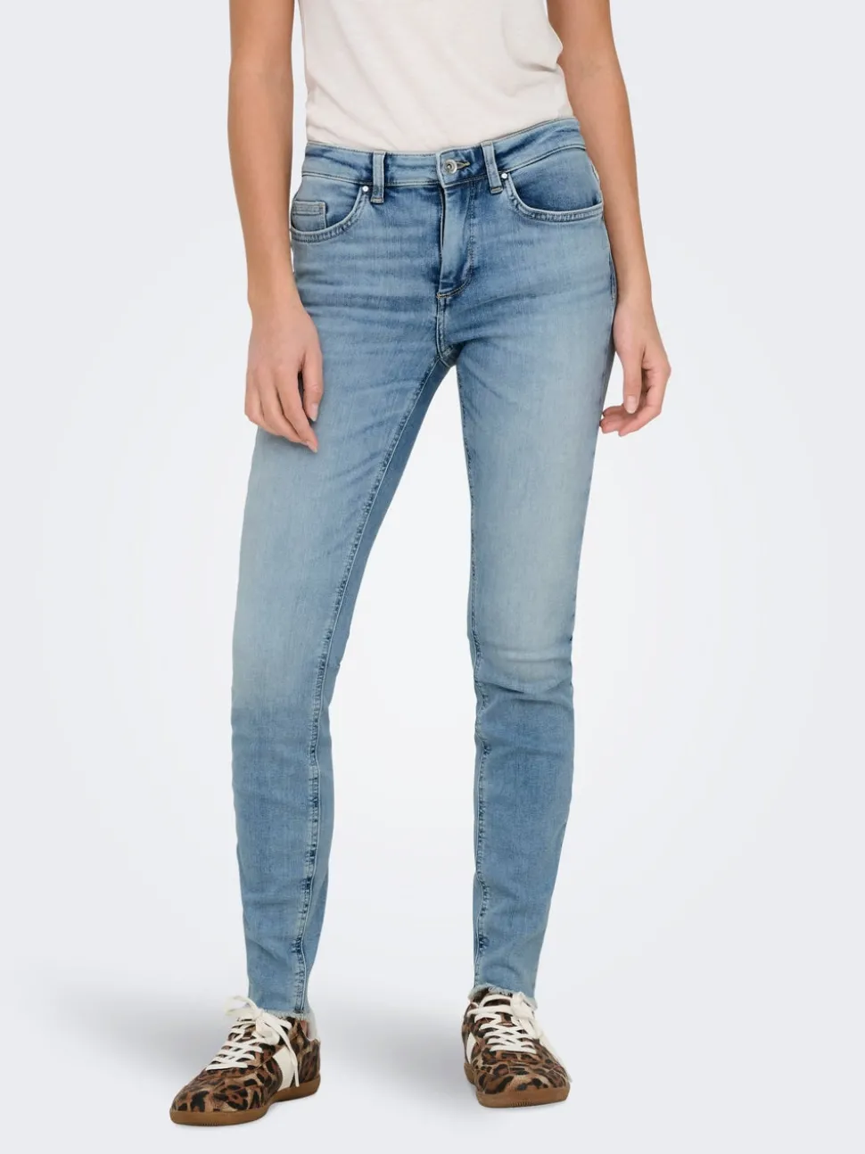 ONLBLUSH Taille moyenne Skinny Fit Longueur cheville Jeans