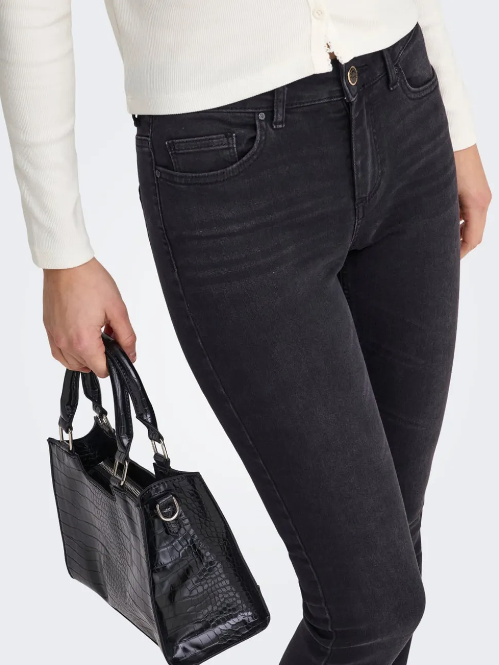 ONLBLUSH Taille moyenne Skinny Fit Longueur cheville Jeans