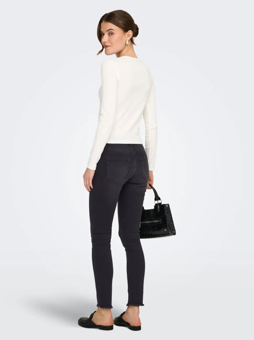 ONLBLUSH Taille moyenne Skinny Fit Longueur cheville Jeans