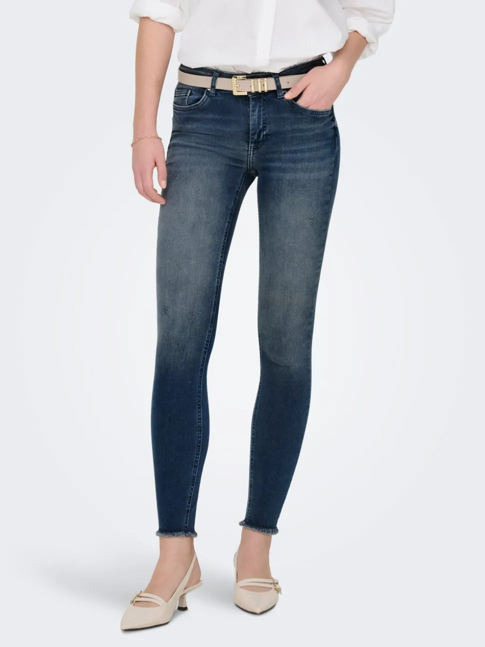ONLBLUSH Taille moyenne Skinny Fit Longueur cheville Jeans