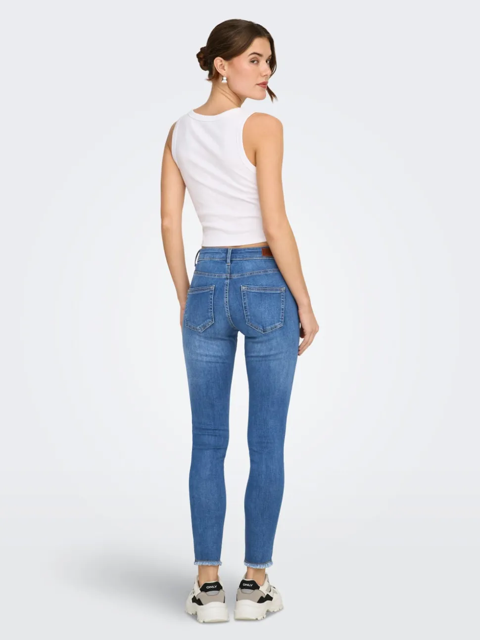 ONLBLUSH Taille moyenne Skinny Fit Longueur cheville Jeans