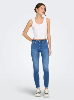 ONLBLUSH Taille moyenne Skinny Fit Longueur cheville Jeans