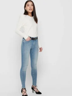 ONLBLUSH Taille moyenne Skinny Fit Longueur cheville Jeans