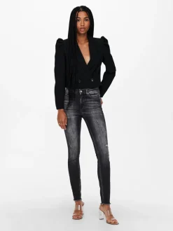 ONLBLUSH Taille moyenne Skinny Fit Longueur cheville Jeans