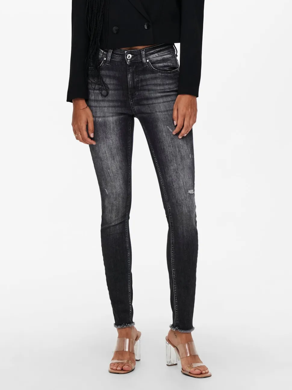 ONLBLUSH Taille moyenne Skinny Fit Longueur cheville Jeans