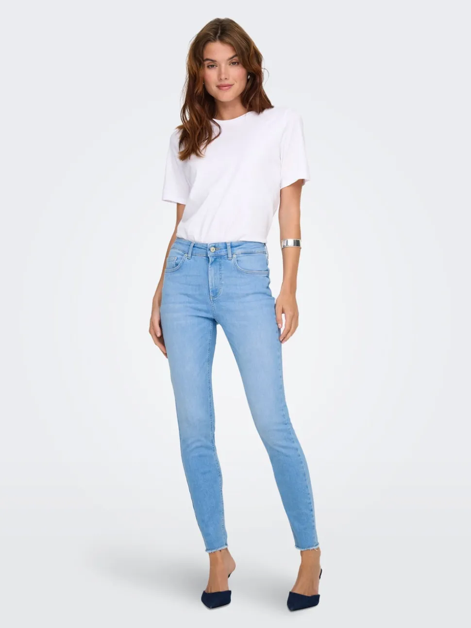 ONLBLUSH Taille haute Skinny Fit Longueur cheville Jeans