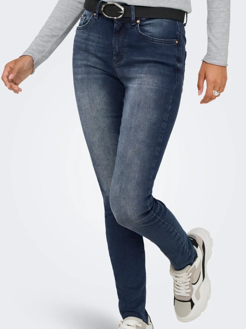 ONLBLUSH Taille moyenne Skinny Fit Longueur cheville Jeans