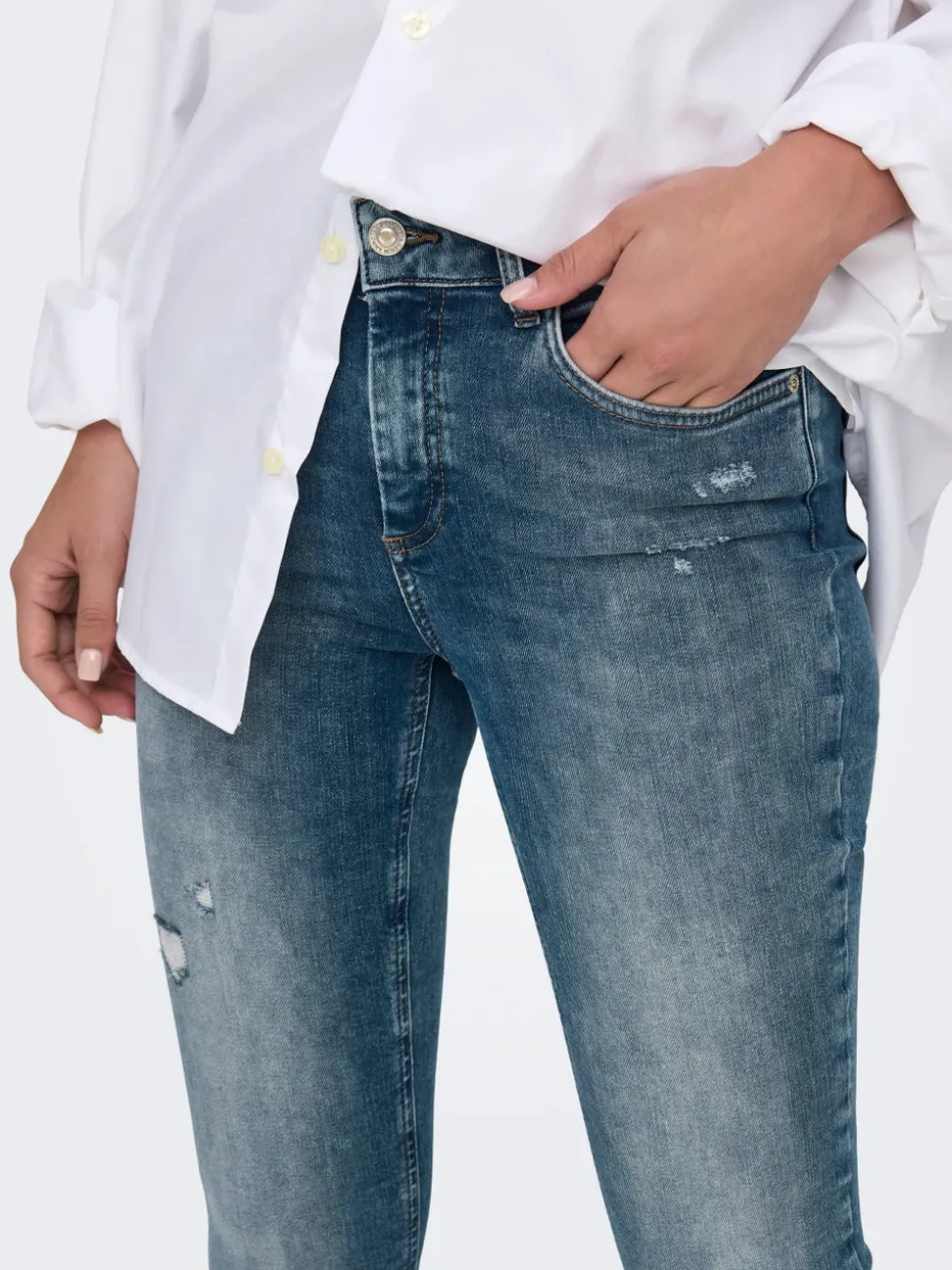ONLBLUSH Taille moyenne Skinny Fit Longueur cheville Jeans