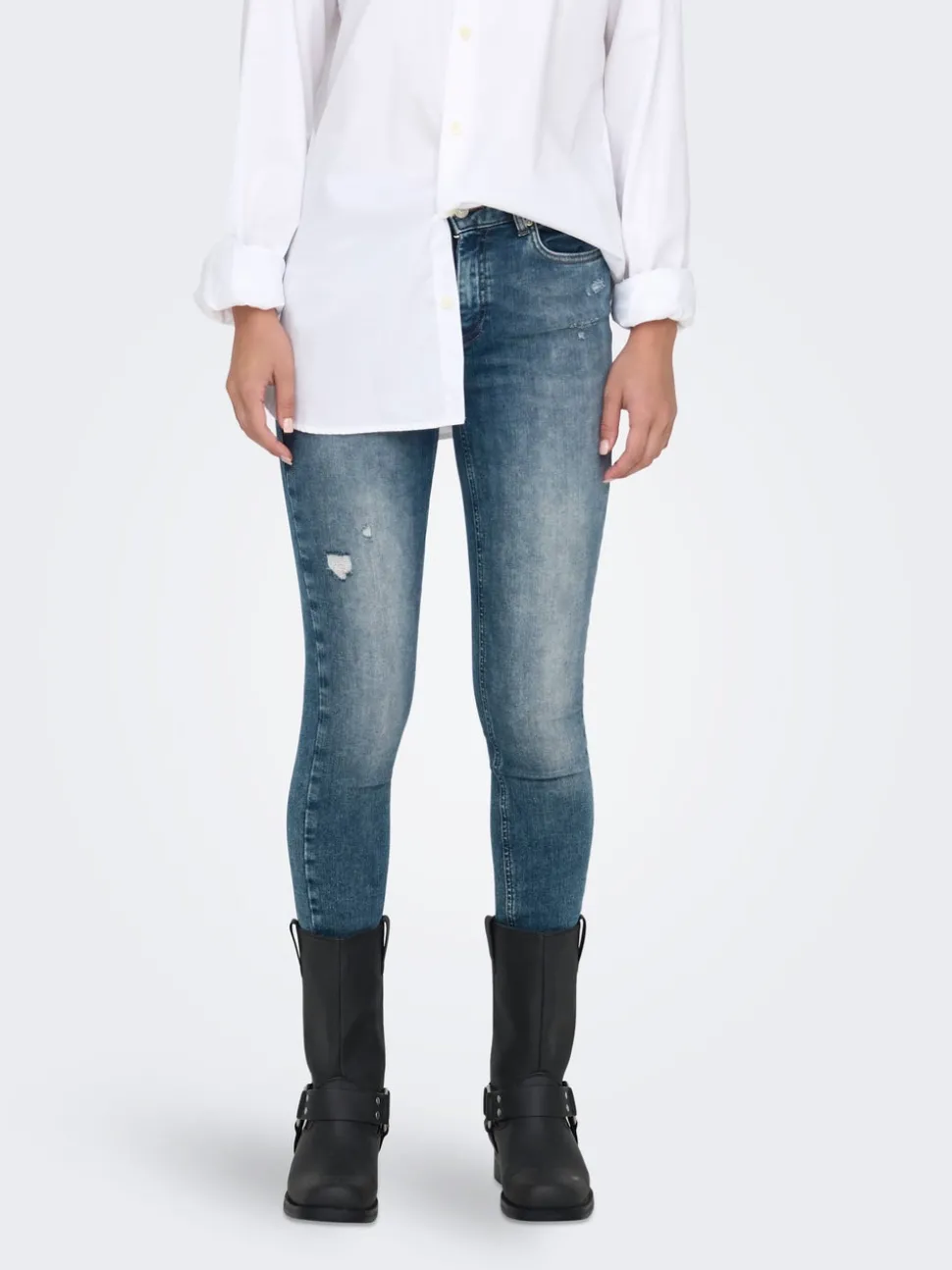 ONLBLUSH Taille moyenne Skinny Fit Longueur cheville Jeans