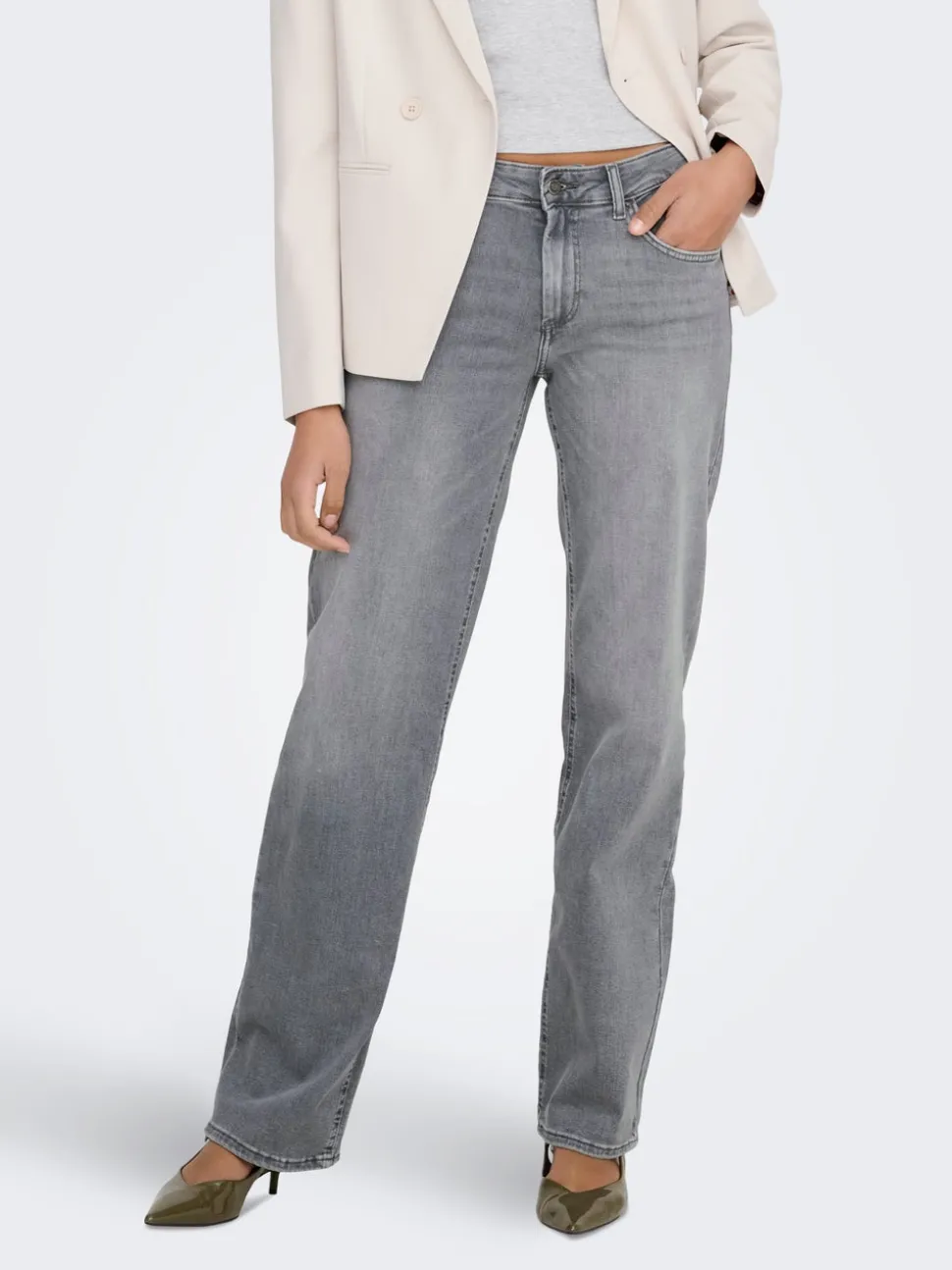 ONLBLUSH Taille moyenne Straight Fit Jeans