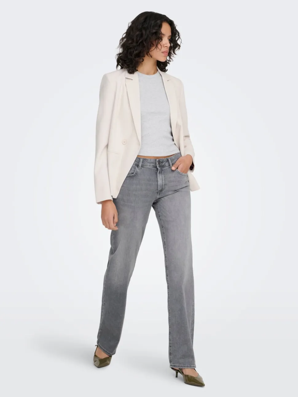 ONLBLUSH Taille moyenne Straight Fit Jeans