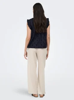 ONLBRUXELLES Straight Fit Lin Pantalon