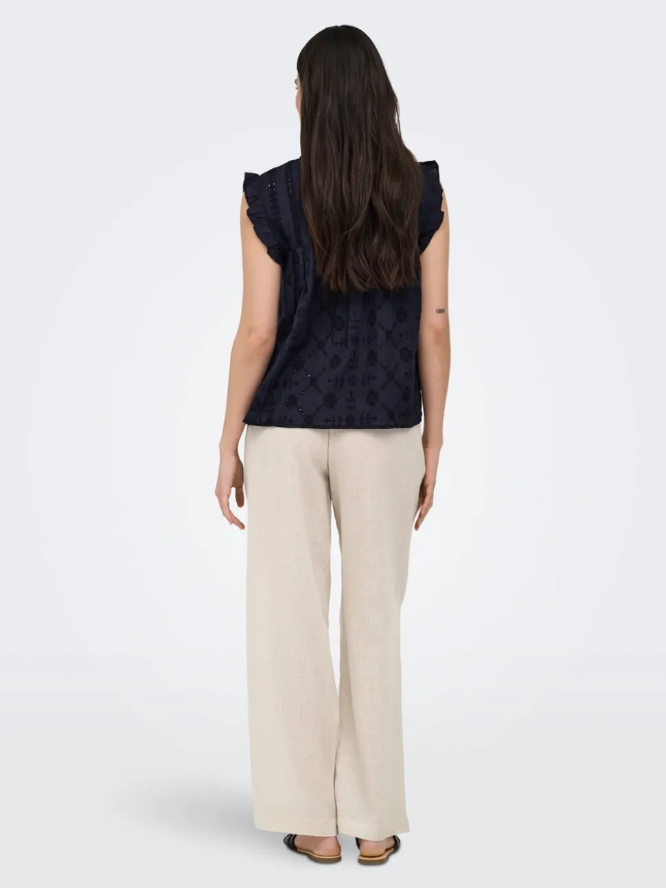 ONLBRUXELLES Straight Fit Lin Pantalon