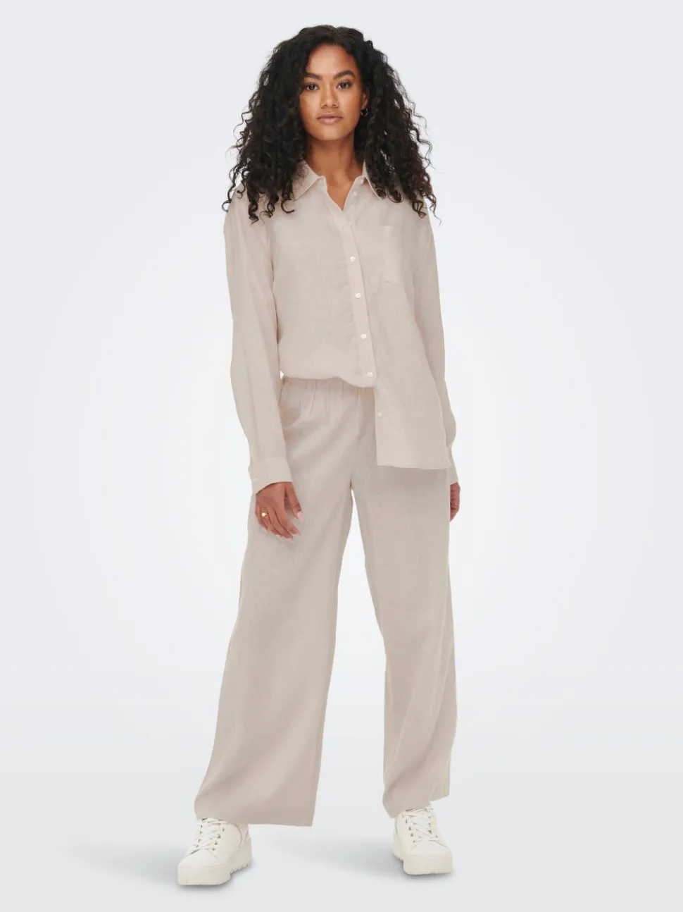 ONLBRUXELLES Straight Fit Lin Pantalon