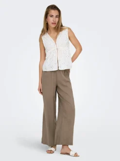 ONLBRUXELLES Straight Fit Lin Pantalon