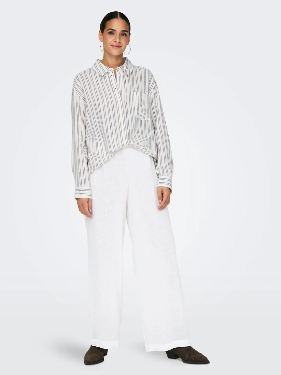 ONLBRUXELLES Straight Fit Lin Pantalon