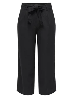 ONLCARO Cropped Fit Lin Pantalon à jambe large