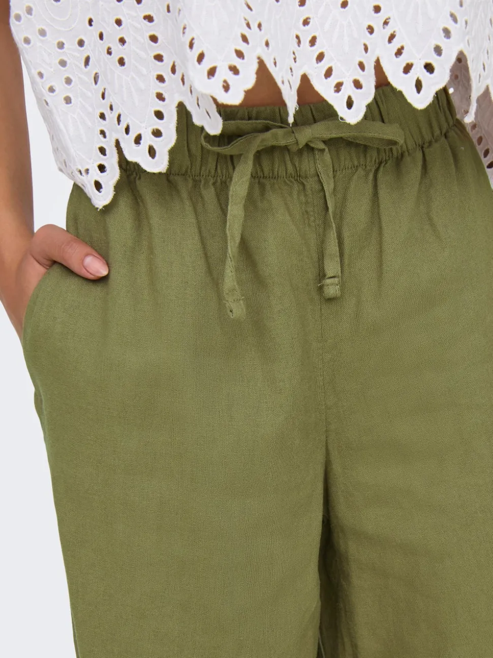 ONLCARO Loose Fit Lin Pantalon