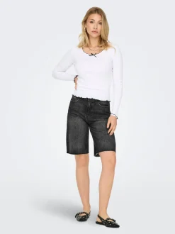 ONLCARO Taille moyenne Loose Fit Short en denim