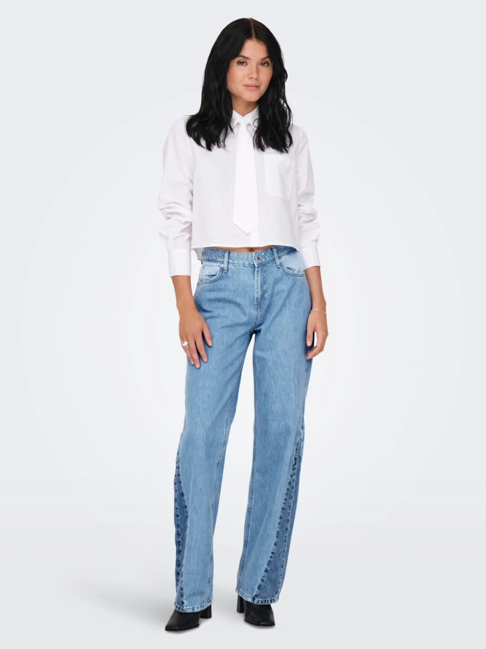 ONLCOBAIN Taille moyenne Wide Leg Fit Jeans