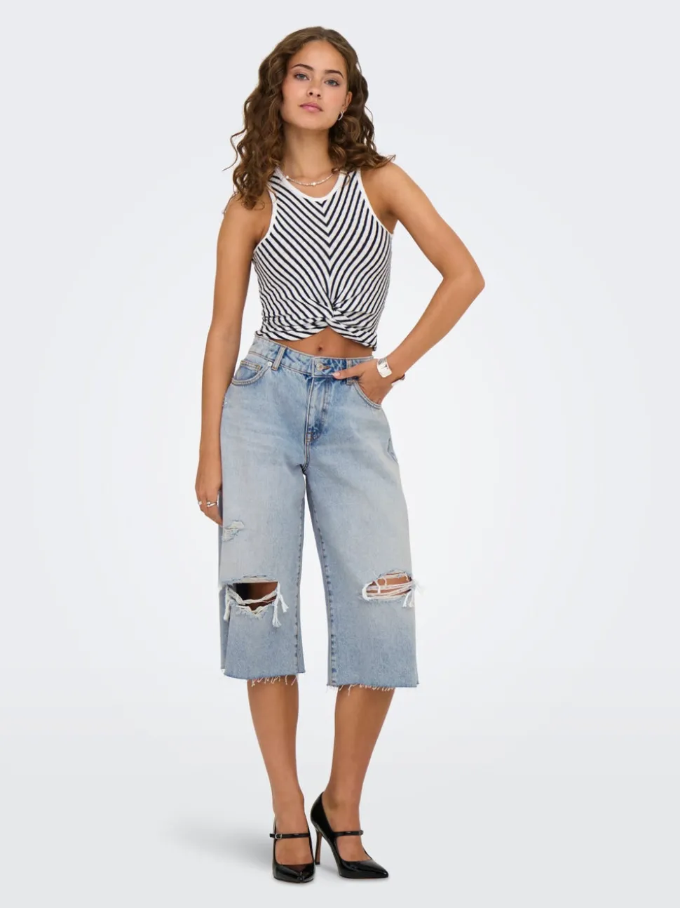 ONLCOBAIN Taille moyenne Loose Fit Short en denim