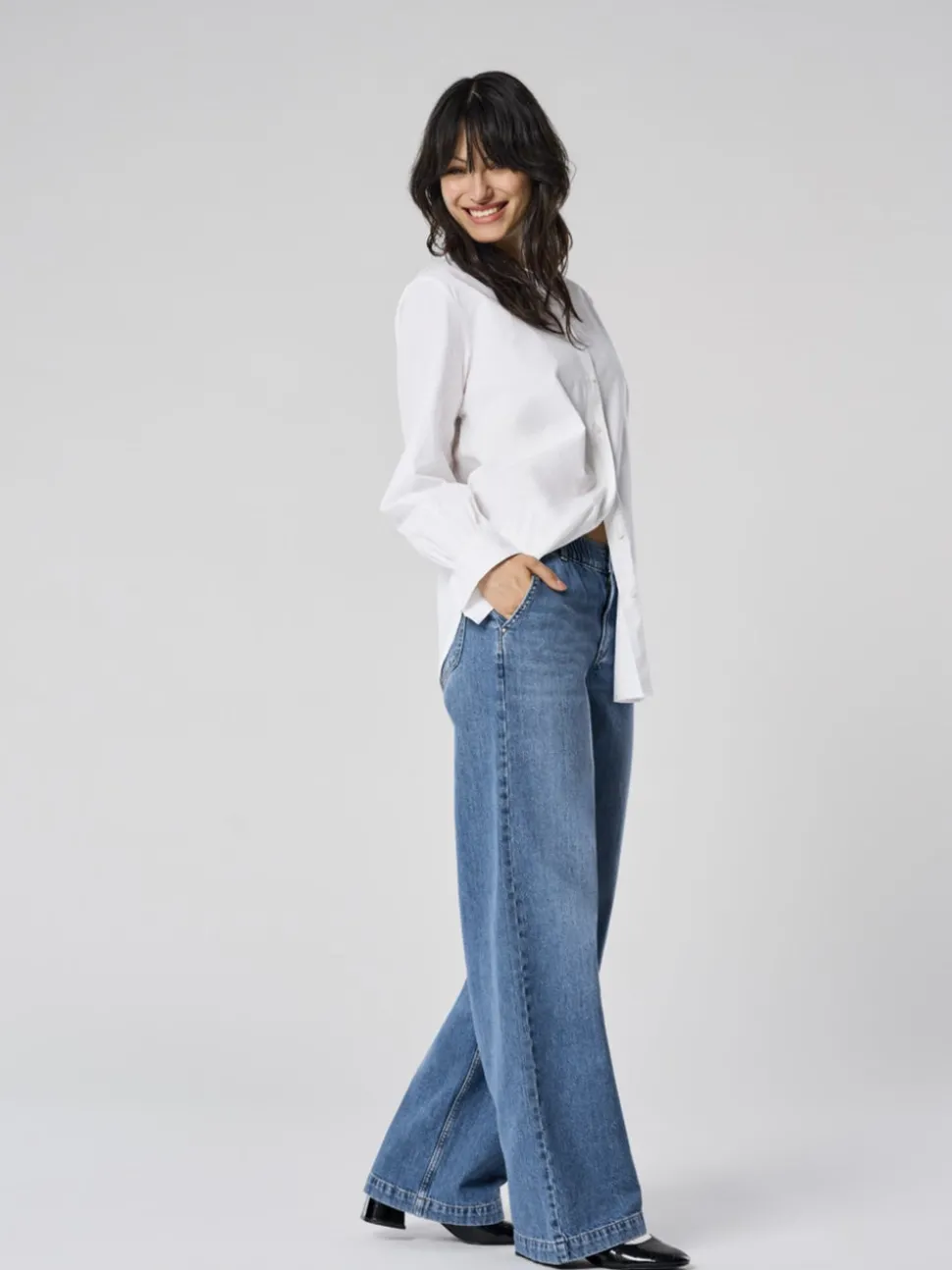 ONLCOMET Taille moyenne Wide Leg Fit Jeans