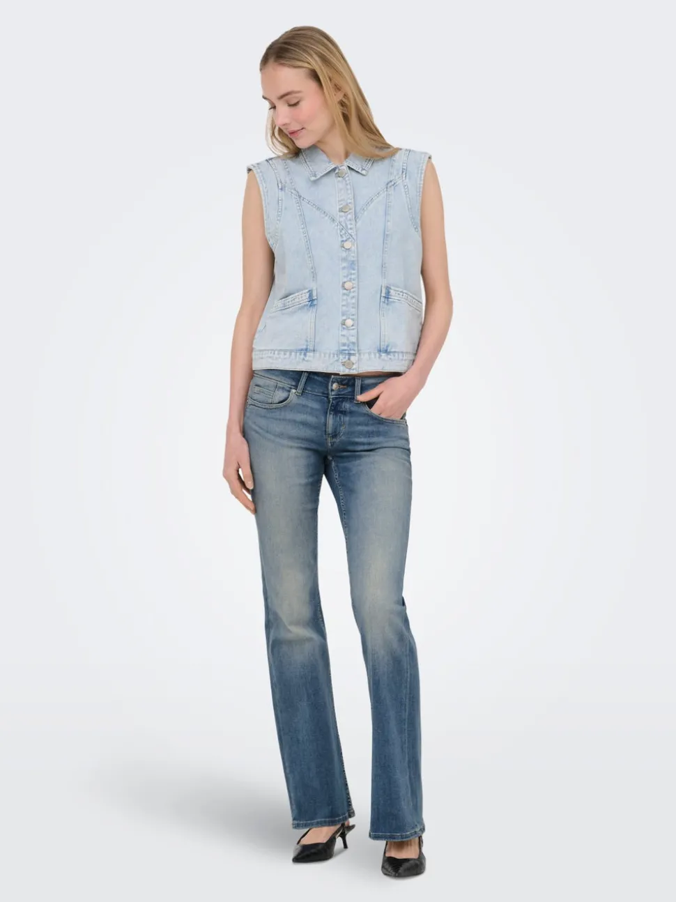 ONLCORAL Taille basse Flared Fit Jeans