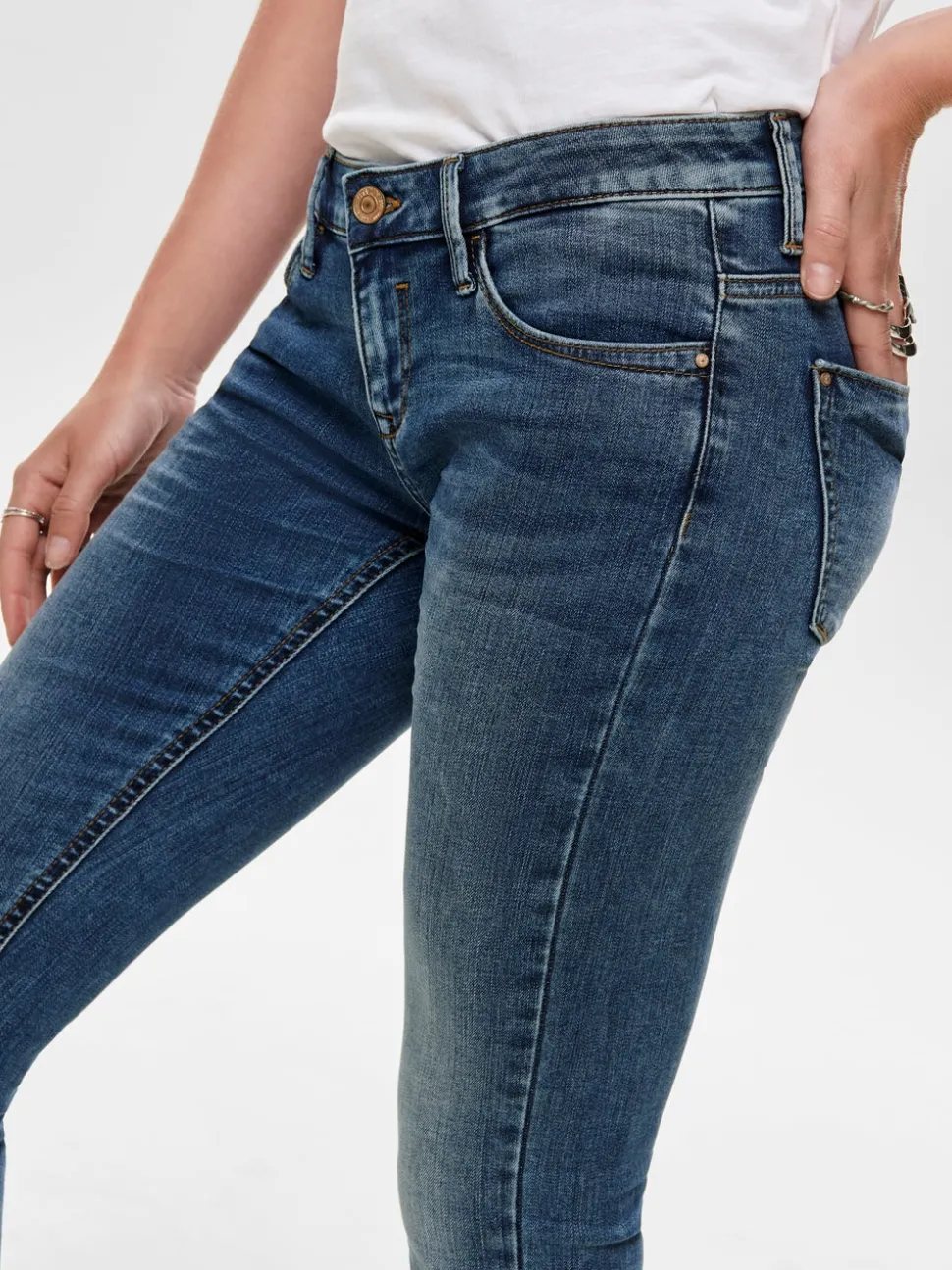 ONLCORAL Taille extra basse Skinny Fit Jeans
