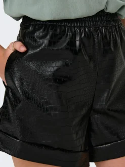 ONLDITTE Oversize Fit Short en simili-cuir