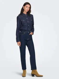 ONLELISA Taille moyenne Straight Fit Longueur cheville Jeans
